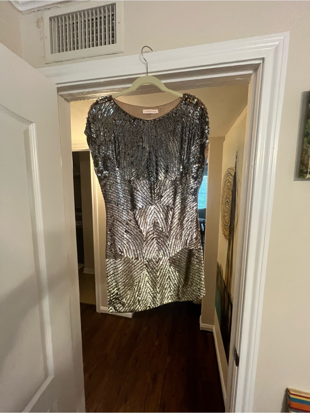 Couture from Matthew Williamson New York Silver Sequin Mini Dress